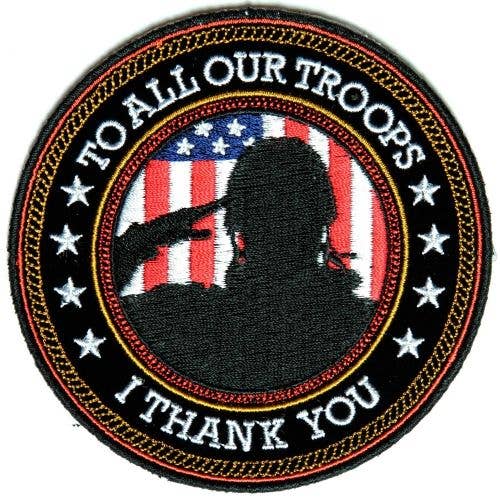 3 Inch Cloth Patch I Thank You To All Our Troops