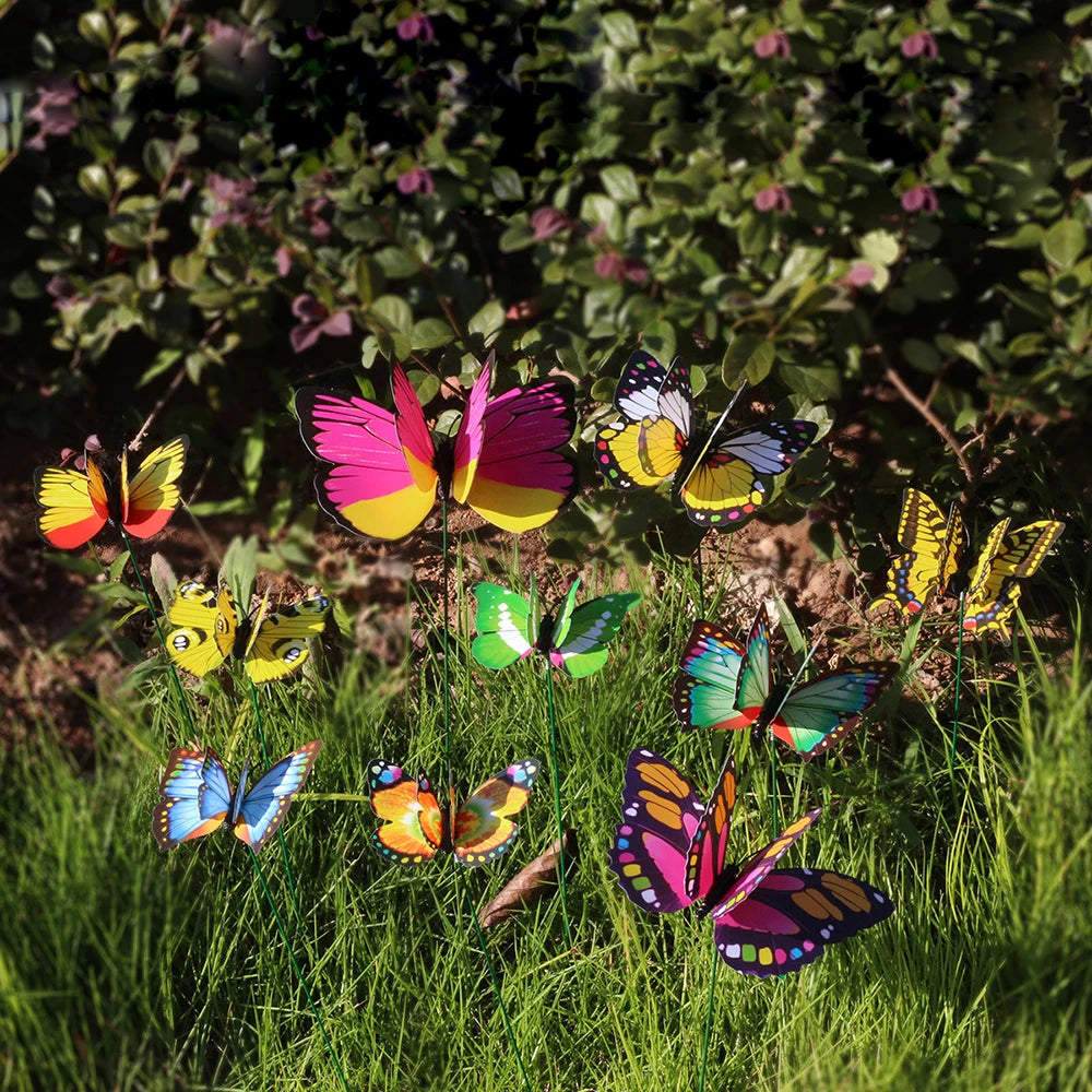 10pcs Large Butterfly Garden Yard Planter Colorful Waterproof 3D