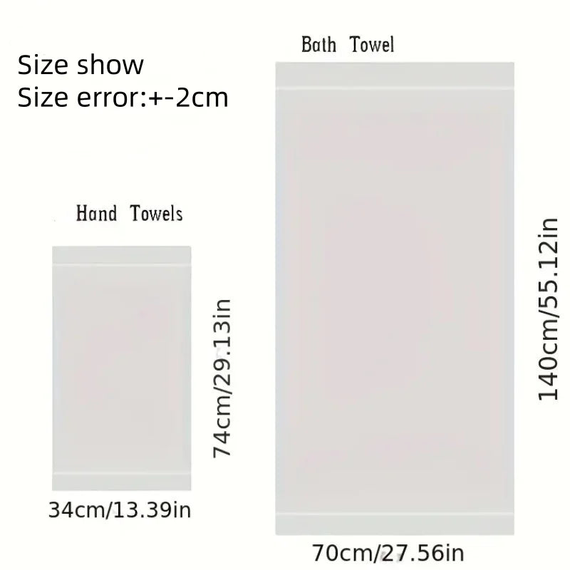3pcs Green Bamboo Fiber Bathroom Towels Sets 34x74cm/70x140cm