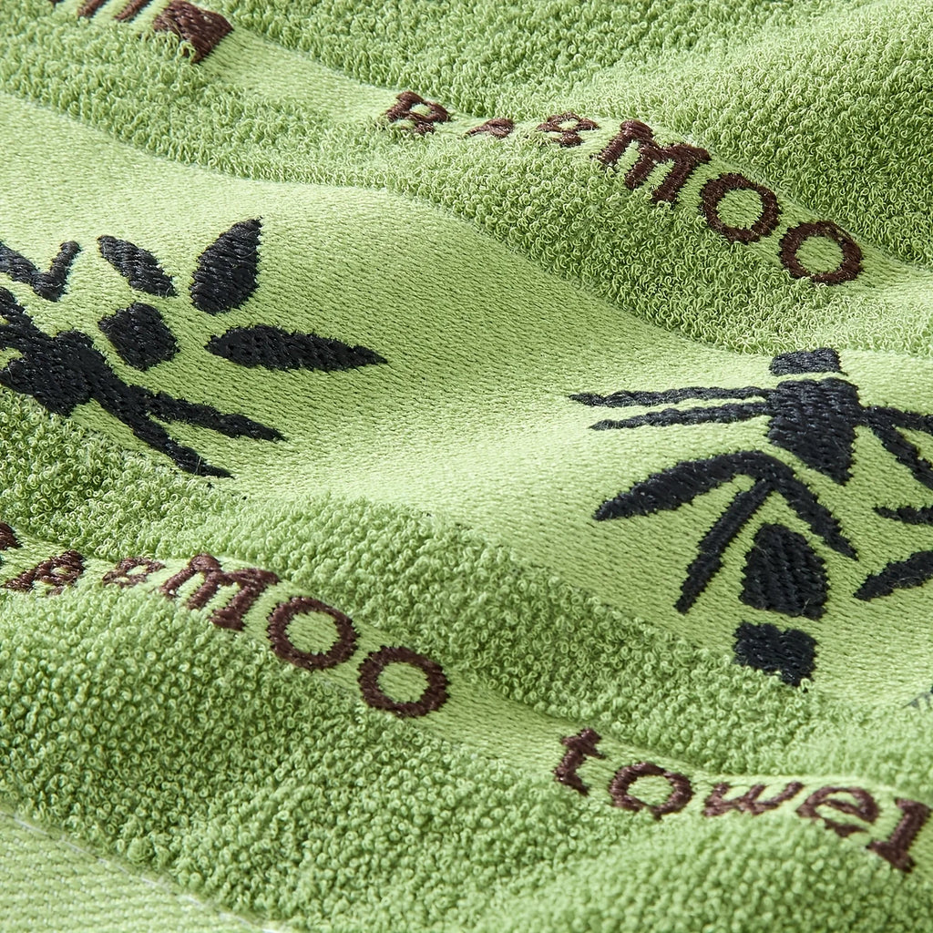 3pcs Green Bamboo Fiber Bathroom Towels Sets 34x74cm/70x140cm