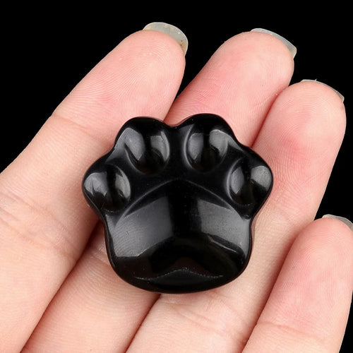 1PC Cat Paw Natural Crystal Ornaments Amethyst Rose Quartzs Beads