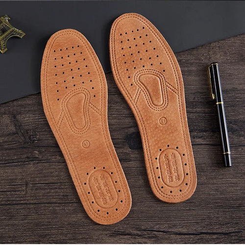 Real Cowhide Insole Leather Shoes Boots Shoe Inserts Soft Breathable