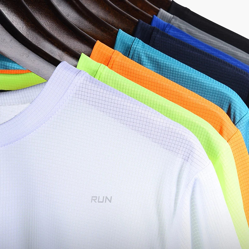 Summer Mens Quick Dry Running Bodybuilding Shirts Sport Gym t Shirt