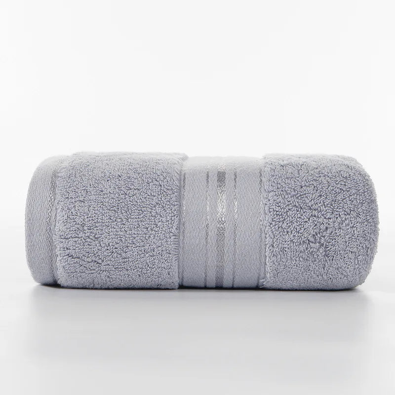 1pc Face Hair Towel 100%Cotton Soft Absorbent Solid Blue Grey Towels