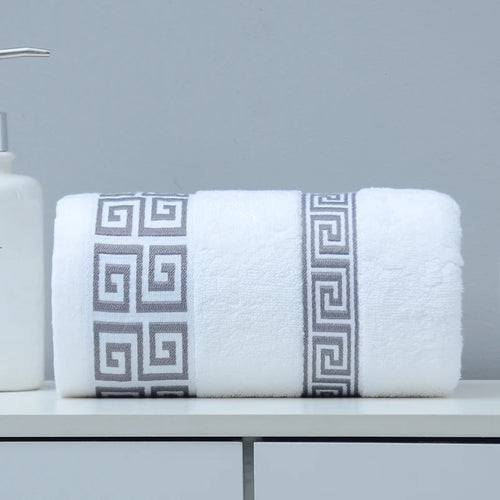140x70cm Embroidered Big Blue Bath Towels Wholesale Cotton Bathroom