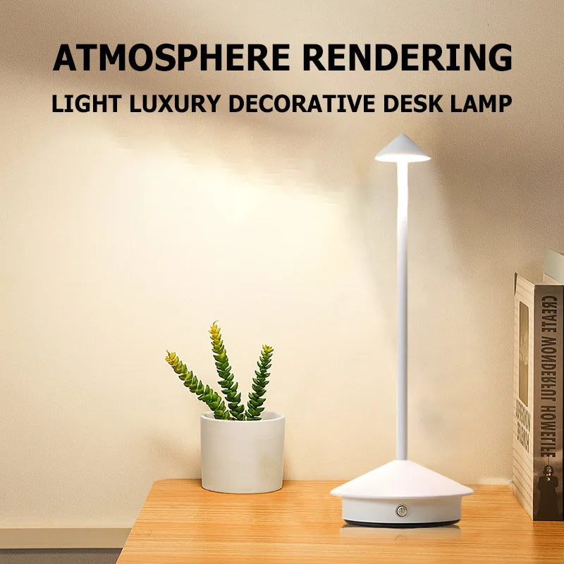 Rechargeable LED Wireless Cordless Table Desk Night Bedside Lamps