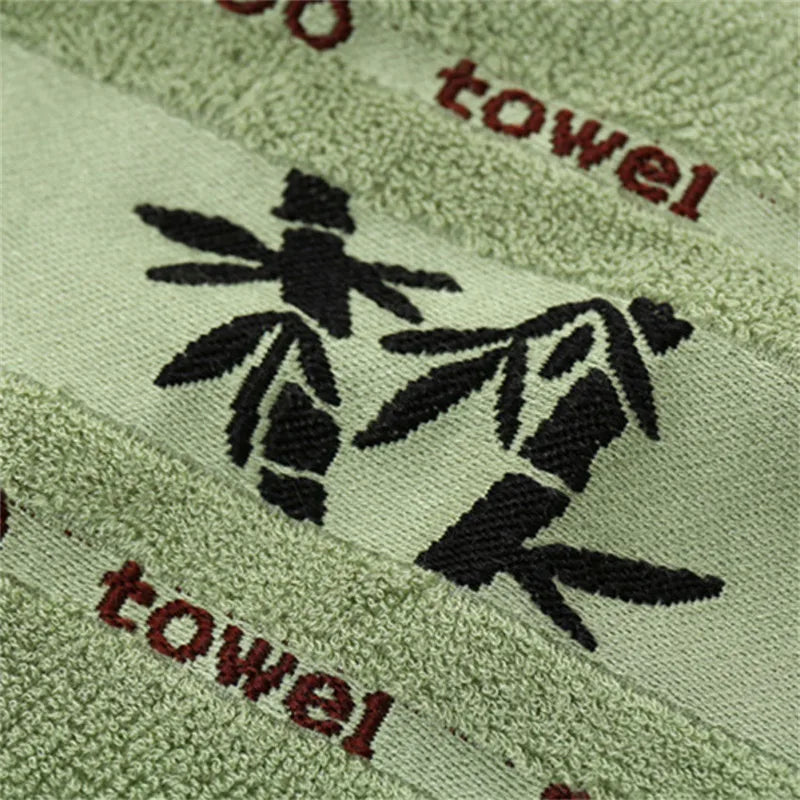 2pcs Set Bath Bamboo Towels Set 1PCS 35X75CM Hand Face Towel 1PCS