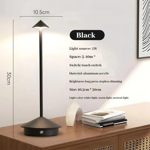 Rechargeable LED Wireless Cordless Table Desk Night Bedside Lamps