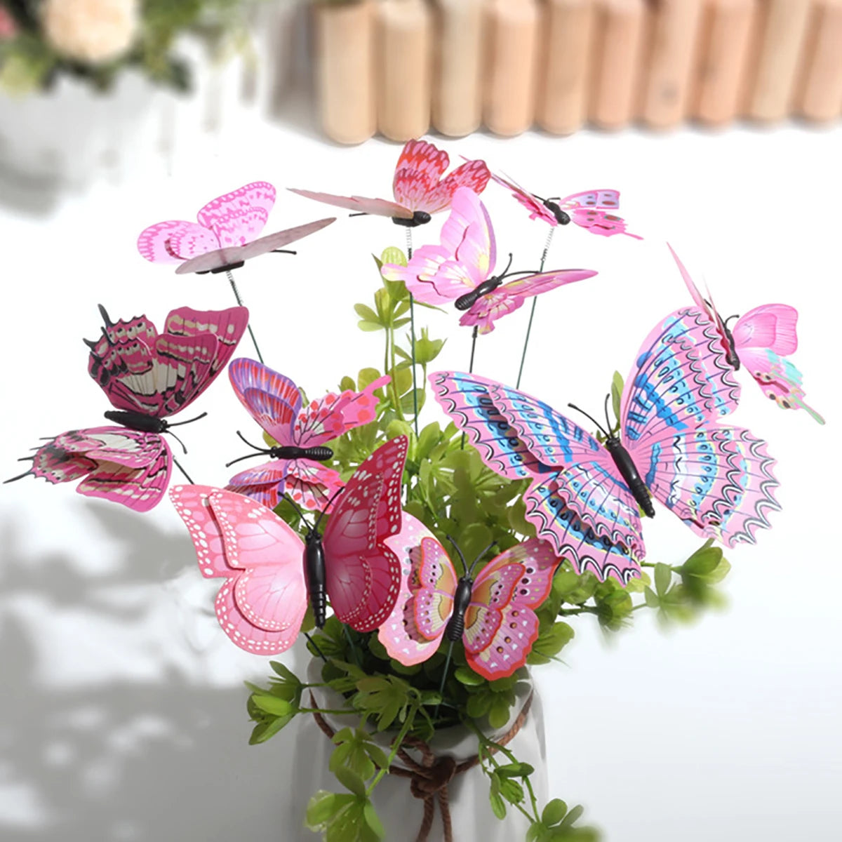 10pcs Large Butterfly Garden Yard Planter Colorful Waterproof 3D