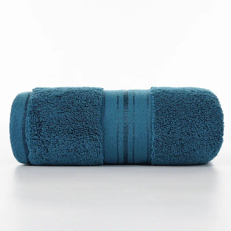 1pc Face Hair Towel 100%Cotton Soft Absorbent Solid Blue Grey Towels