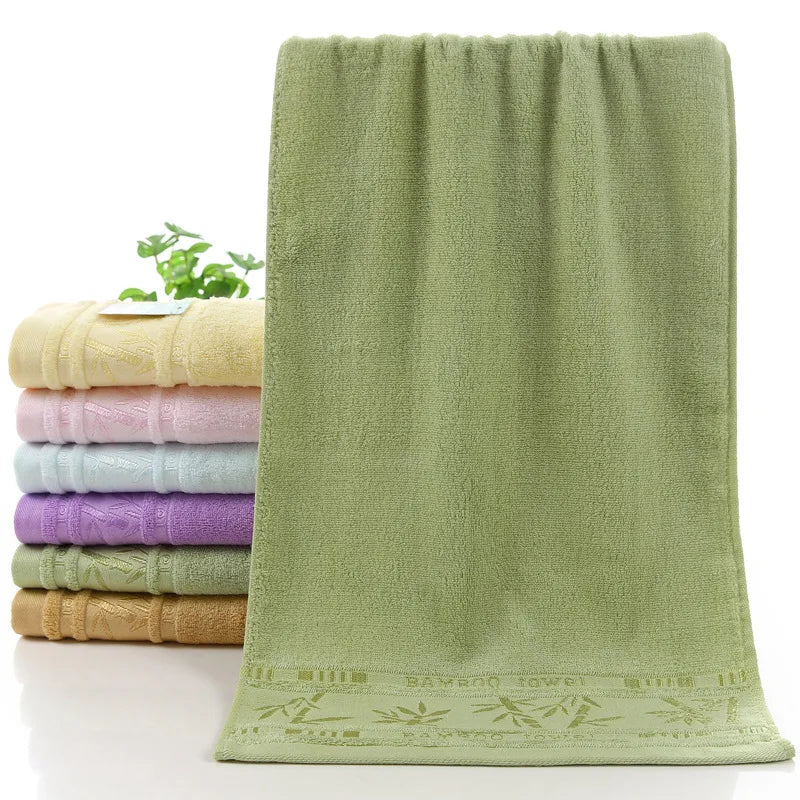 Set of 2 Towel Sets Premium Bamboo Fiber Bathroom Luxury Hand Face
