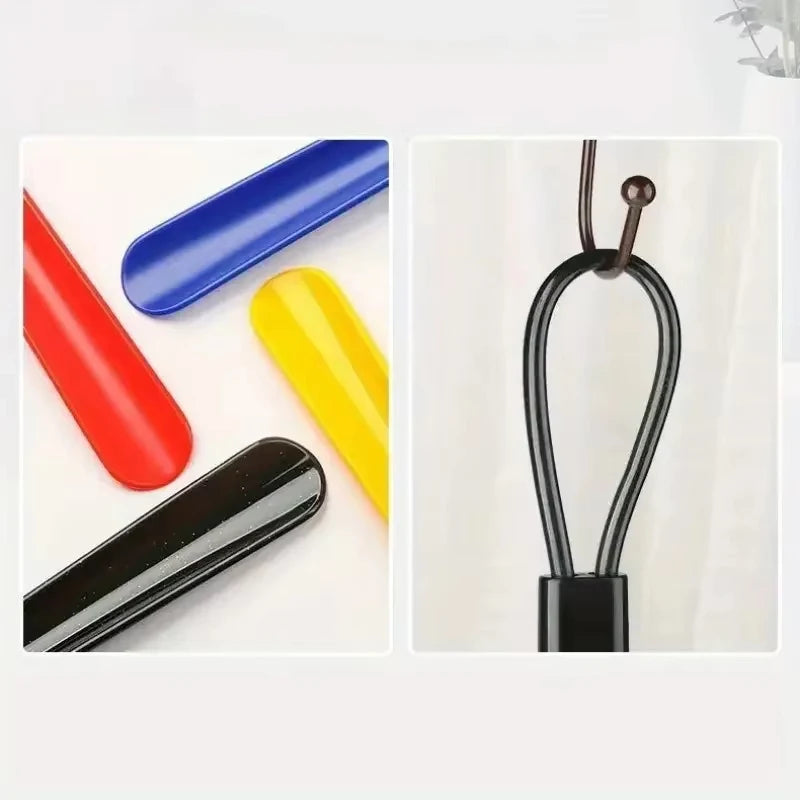 1pc Extra Long Flexible Plastic Shoe Horns Not Require Bending Durable