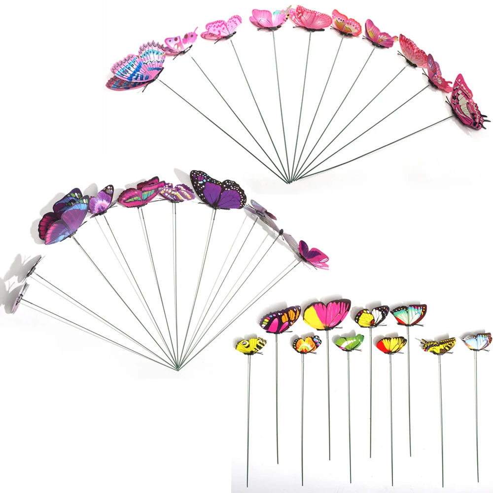 10pcs Large Butterfly Garden Yard Planter Colorful Waterproof 3D