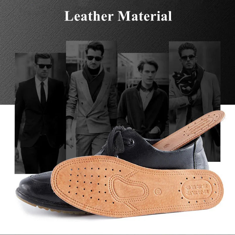 Real Cowhide Insole Leather Shoes Boots Shoe Inserts Soft Breathable