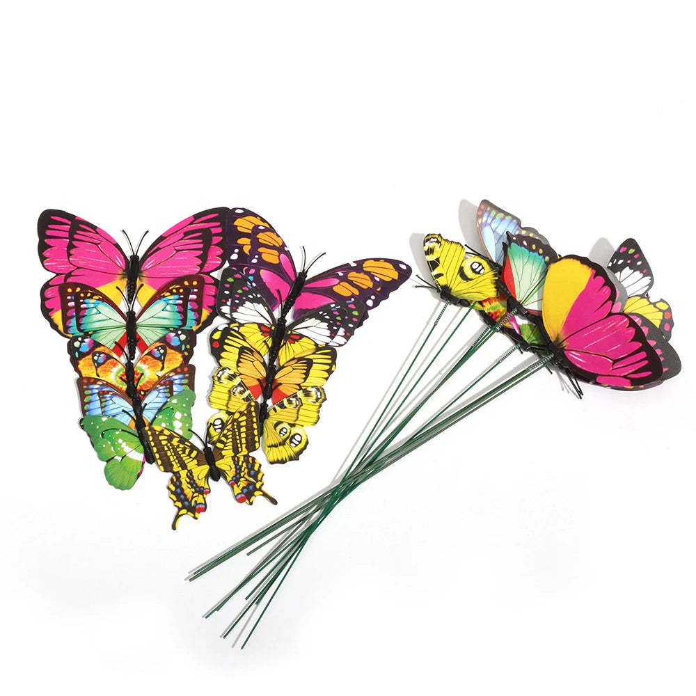10pcs Large Butterfly Garden Yard Planter Colorful Waterproof 3D