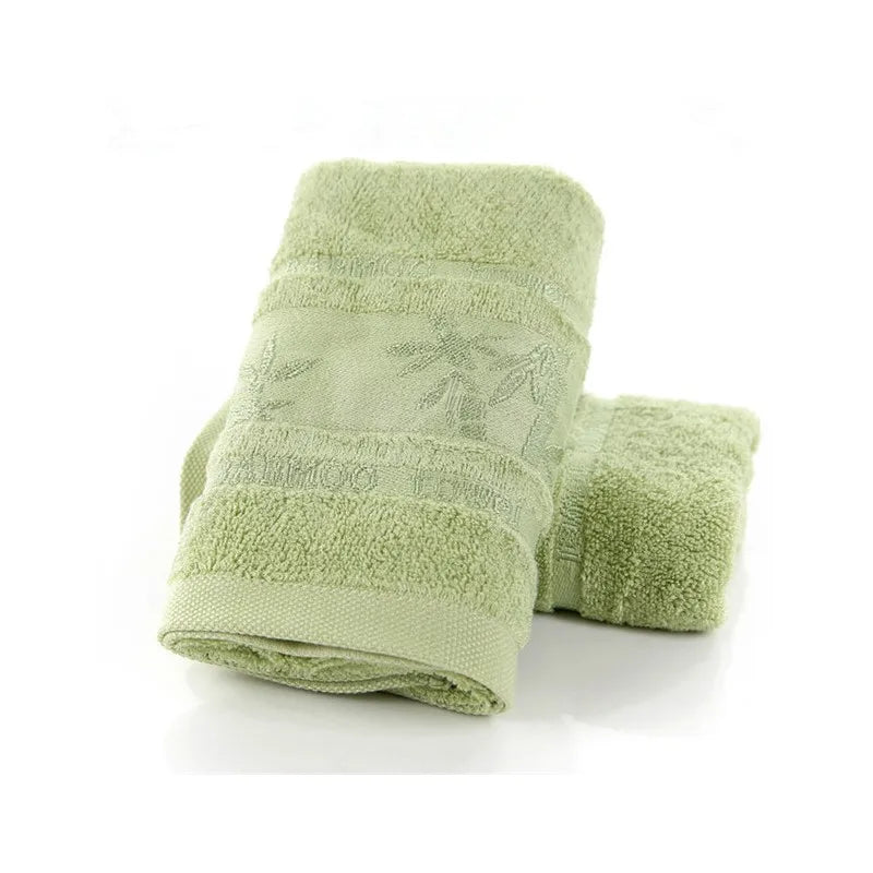 Set of 2 Towel Sets Premium Bamboo Fiber Bathroom Luxury Hand Face