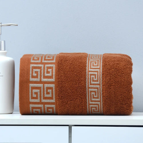 140x70cm Embroidered Big Blue Bath Towels Wholesale Cotton Bathroom