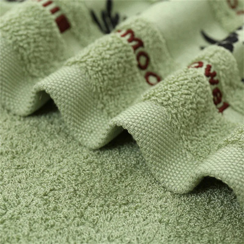 2pcs Set Bath Bamboo Towels Set 1PCS 35X75CM Hand Face Towel 1PCS