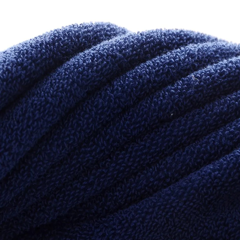 140x70cm Embroidered Big Blue Bath Towels Wholesale Cotton Bathroom