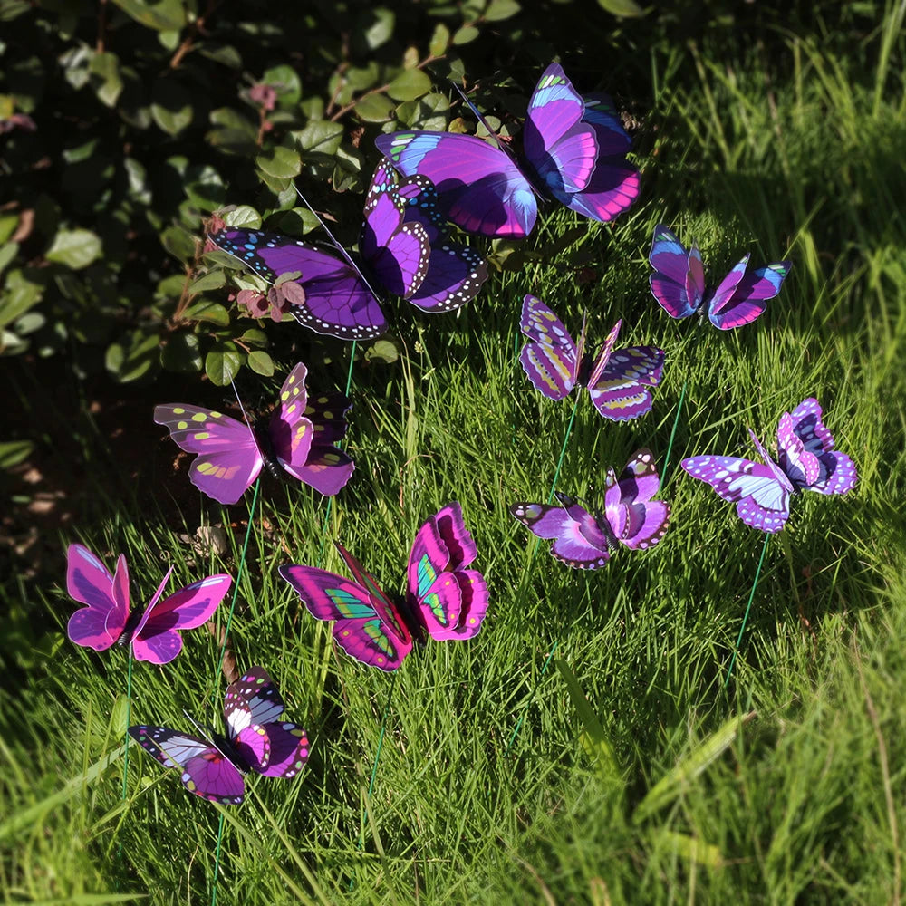 10pcs Large Butterfly Garden Yard Planter Colorful Waterproof 3D