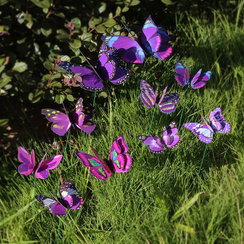 10pcs Large Butterfly Garden Yard Planter Colorful Waterproof 3D