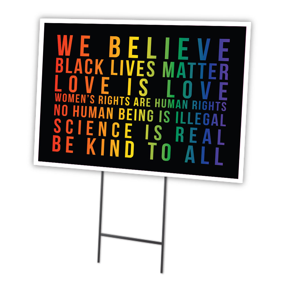 SignMission C-1824-BLM8 18 x 24 in. Black Lives Matter Be Kind to All